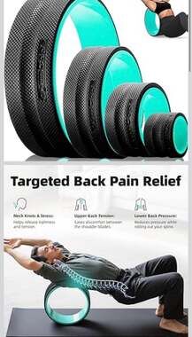 Yoga Wheels set Durable Comfortable Yoga back Wheels for Fitness Pilates Exercis